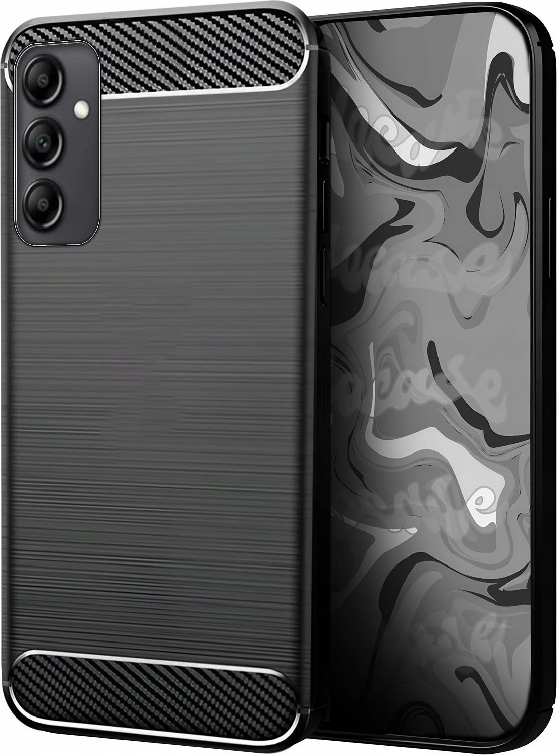 Etui do Samsung Galaxy A26 5G (Czarne, Pancerne, Karbon, Pokrowiec, Case)