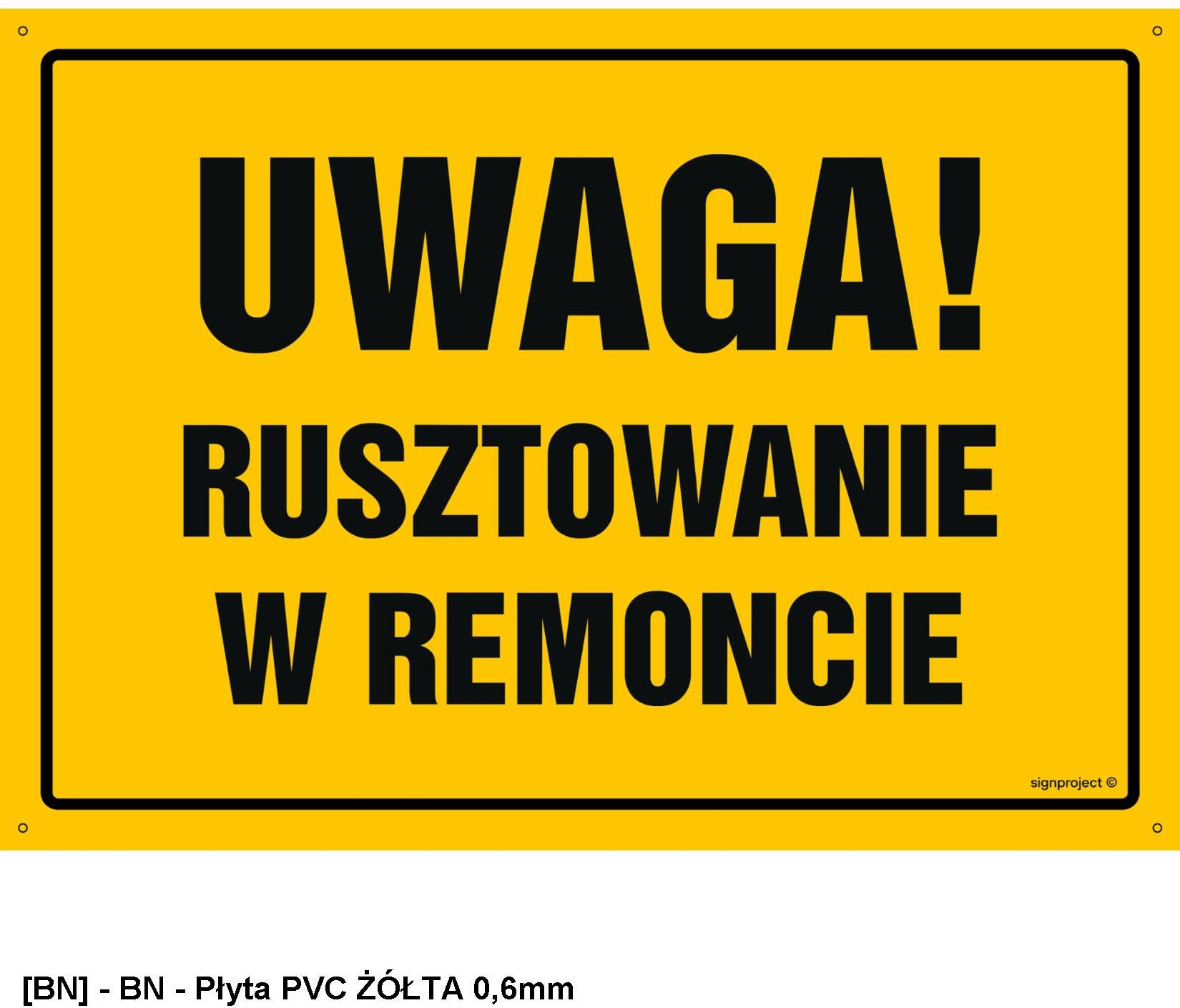 TD Systems OA001 - Uwaga! Rusztowanie w trakcie remontu 800x570