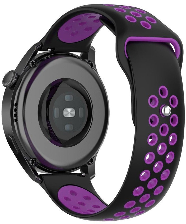 SPORTOWY PASEK SILIKONOWY 22MM DO SMARTWATCHA - DWUKOLOROWY, ODDYCHAJĄCY, WYGODNY (PASUJE M.IN. DO AMAZFIT, GARMIN, HUAWEI, SAMSUNG, XIAOMI)