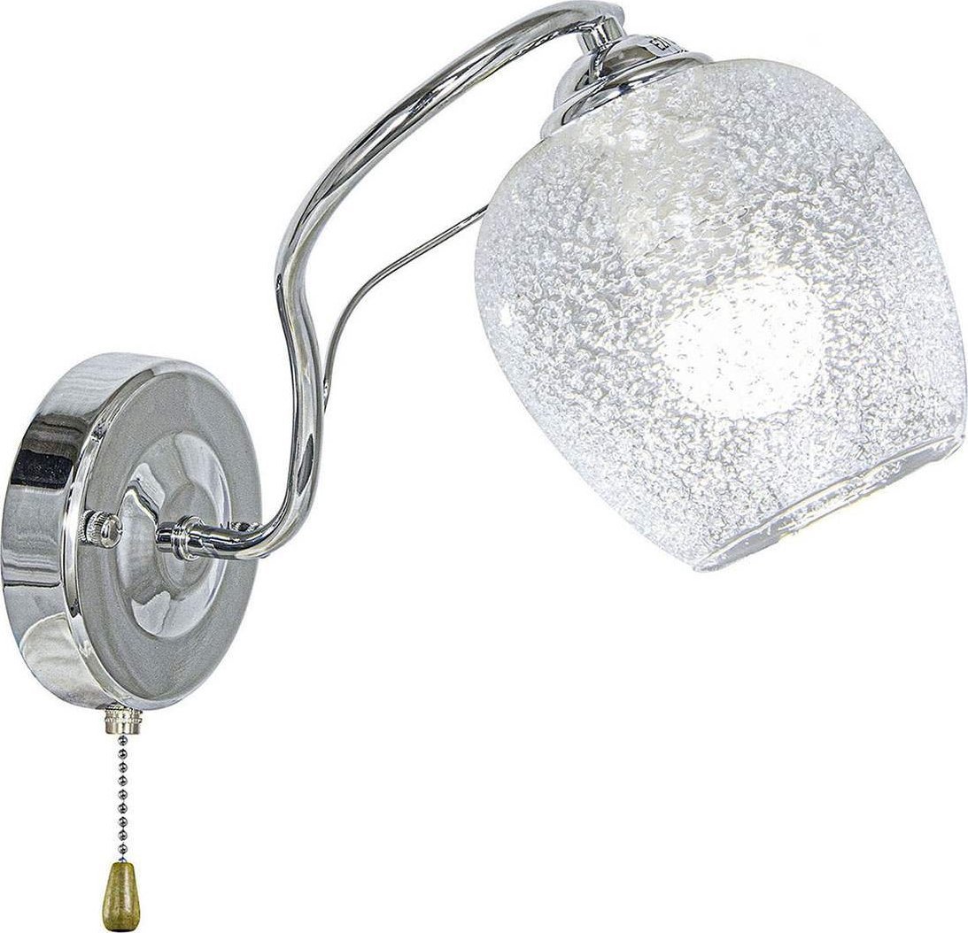 Kinkiet Mdeco Retro lampa ścienna ELM8824/1 8C ball do sypialni chrom