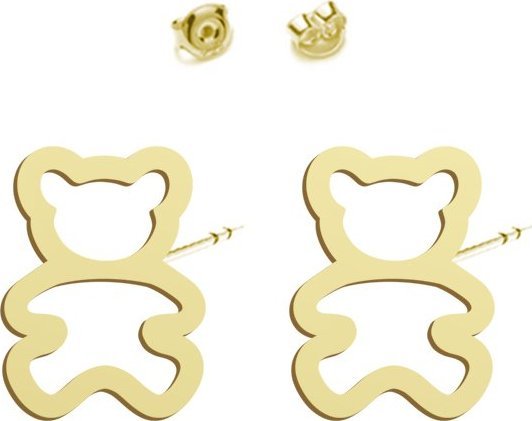 Radziszewska Jewellery Kolczyki Pozłacane z Misiem