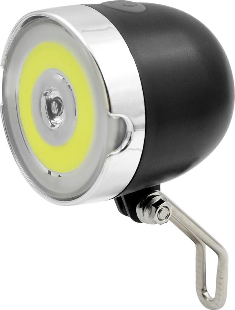 Carcommerce Lampka do roweru przednia czarna - COB 20 + 1 super white LED