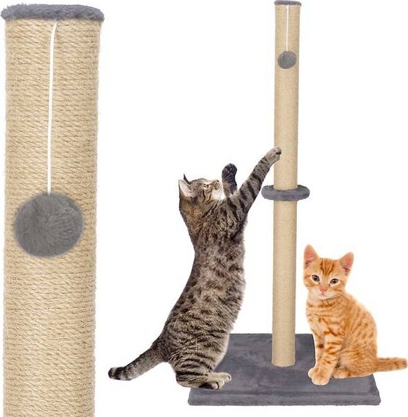 Springos Drapak dla kota sizal słupek z zabawką 75 cm UNIWERSALNY