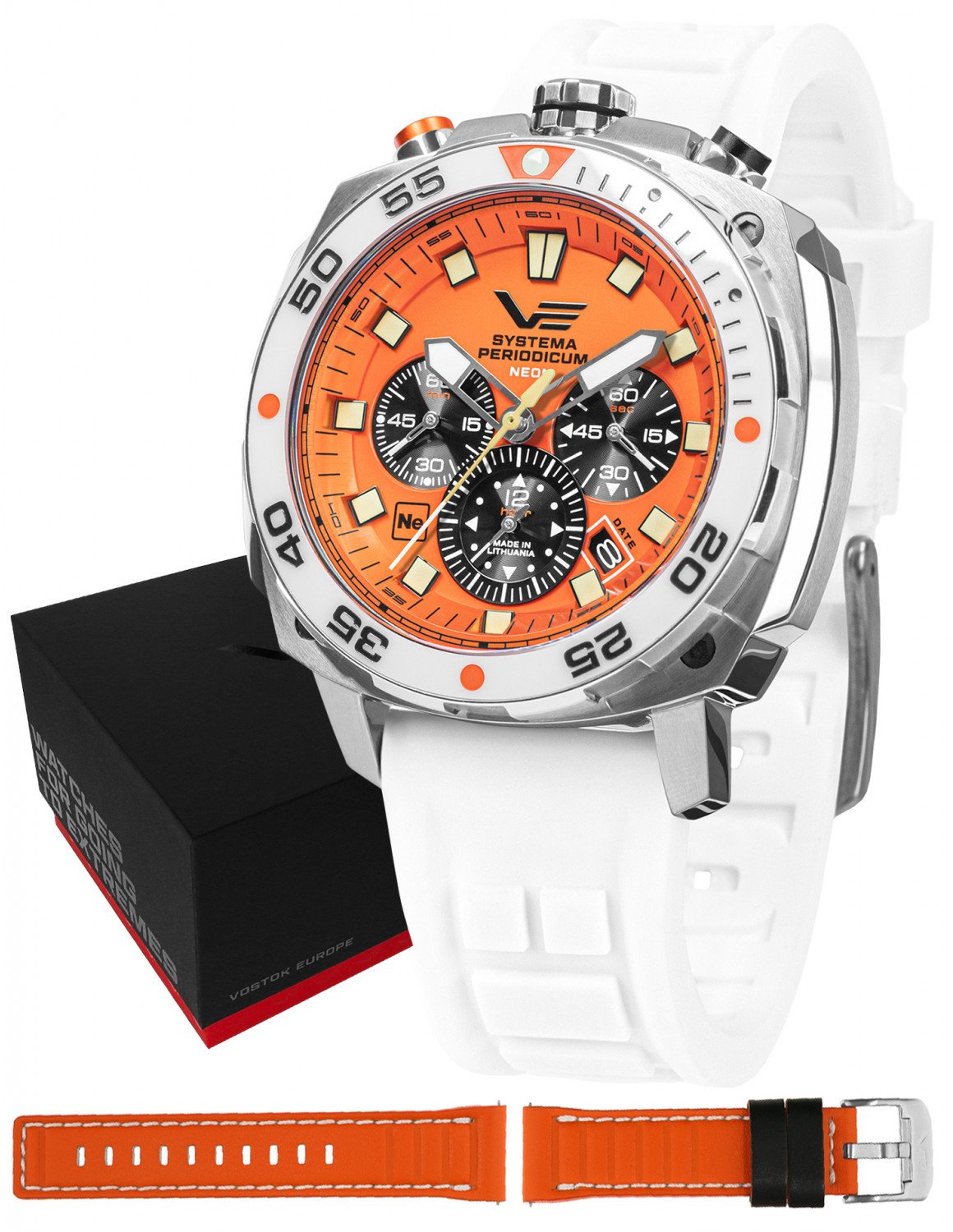 Zegarek męski Vostok Europe VK67-650A723SWL biały