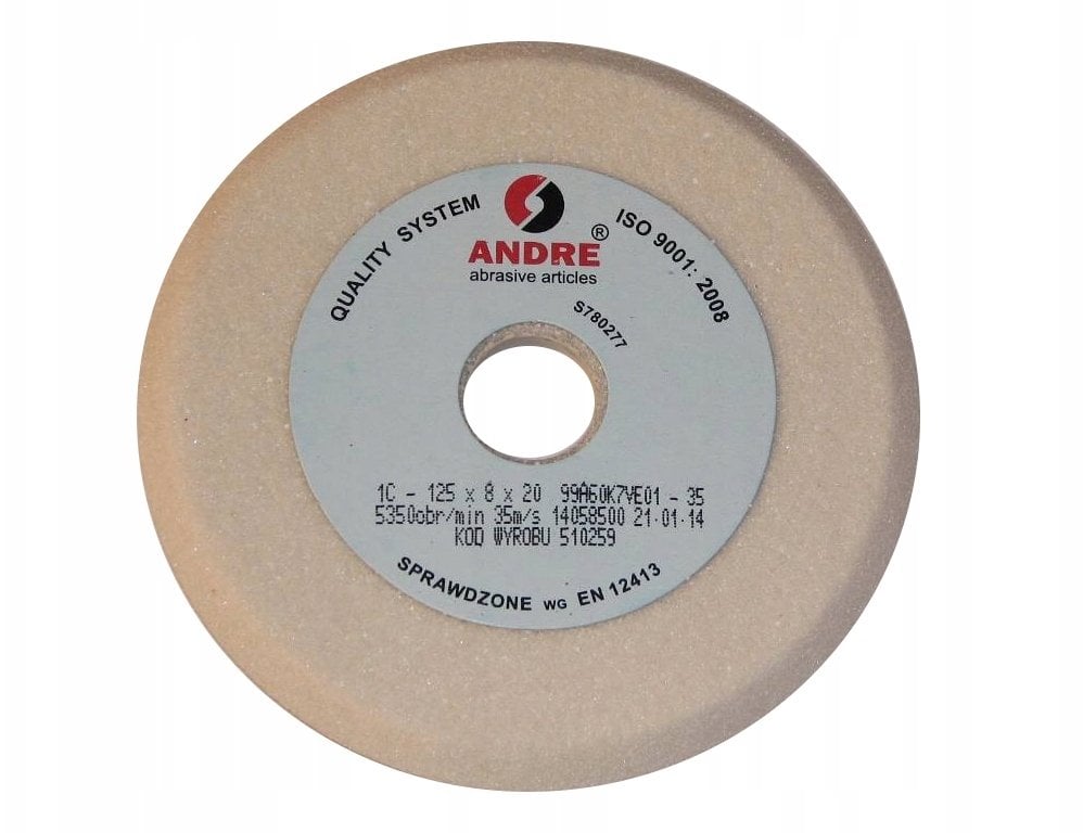 Andre Profilowana ściernica 125mm x 8mm x 20mm 99A60K7VE01-35 biała TYP 1C