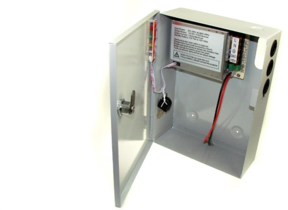 Zasilacz CCTV back up z kontrolą skrzynka 12V/5A
