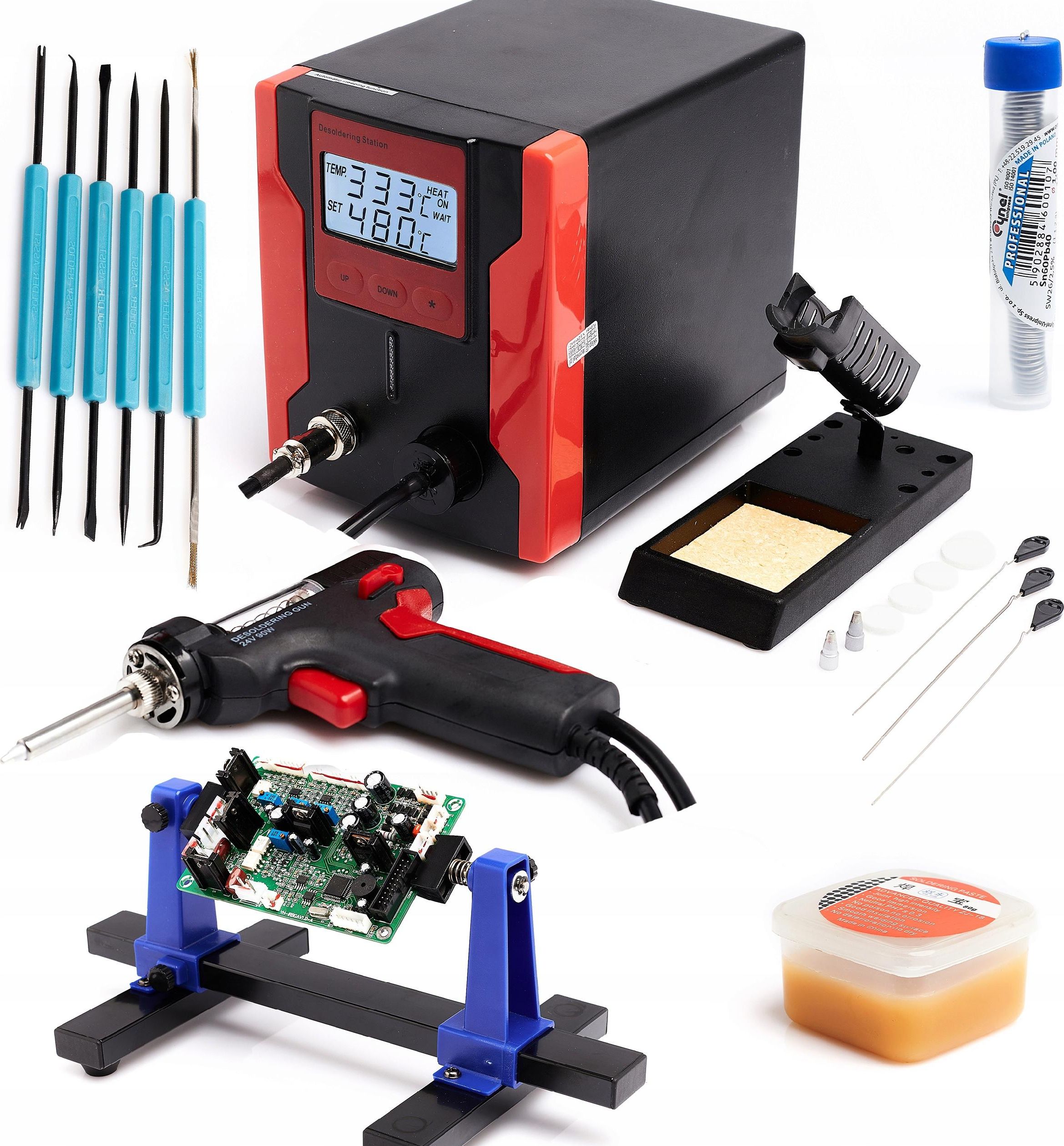 Techrebal ROZLUTOWNICA ZD-8915 + UCHWYT PCB NARZEDZIA TOPNIK