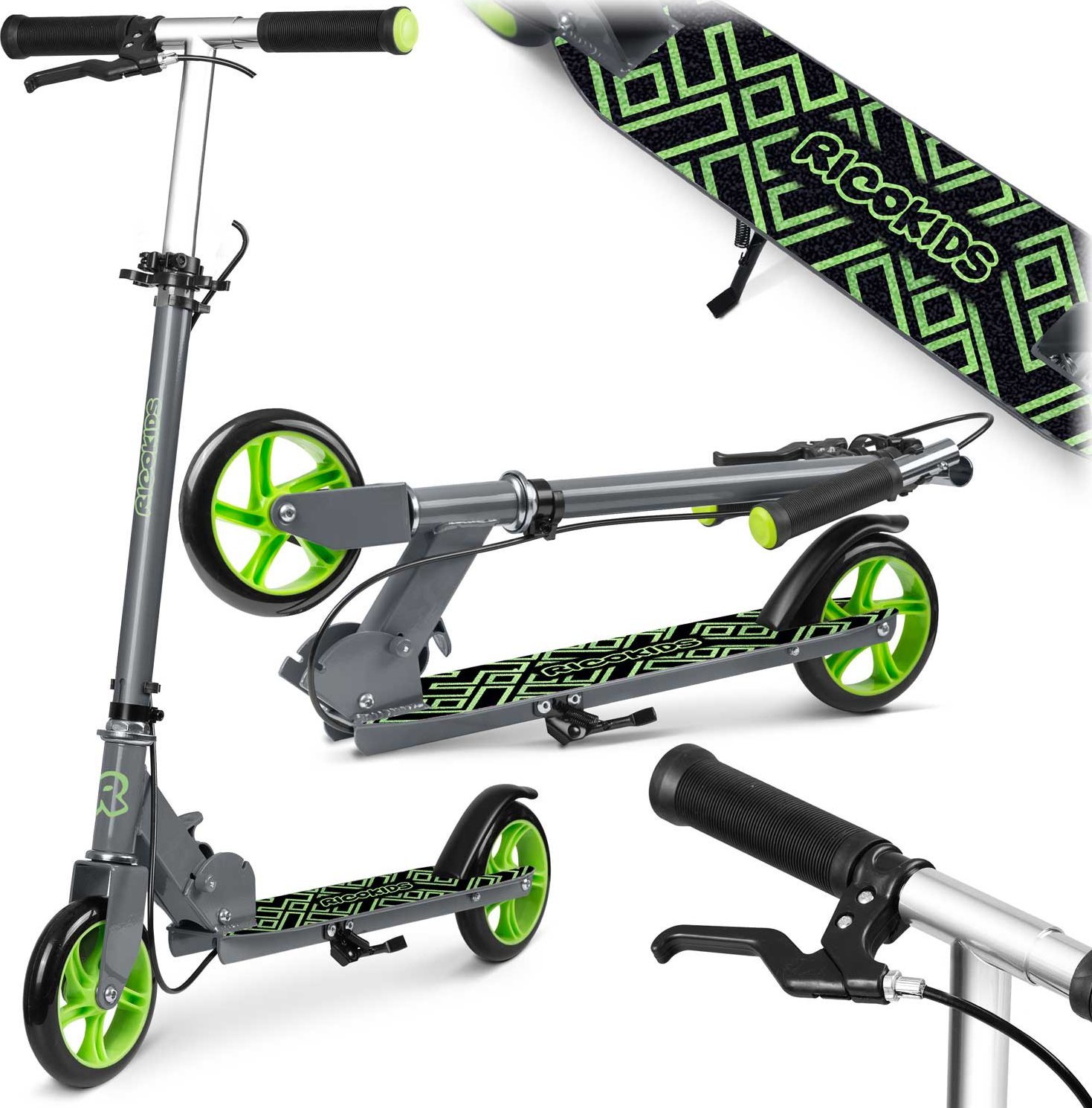 Hulajnoga Ricokids Hulajnoga Kodi szaro-zielona Ricokids