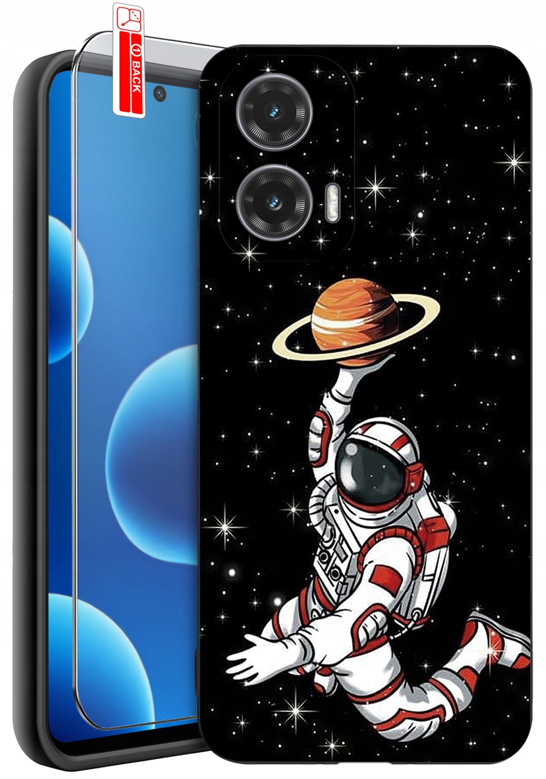 ETUI do Motorola Moto G45 5G | WZORY | SILIKONOWE MATT CASE + SZKŁO 9H