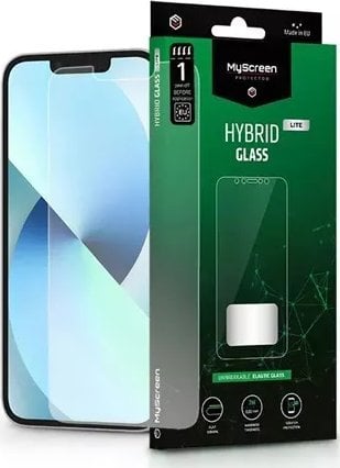 MyScreen Protector Apple iPhone 13 Pro Max 6.7" - Szkło hybrydowe na płaską część ekranu HYBRID GLASS LITE