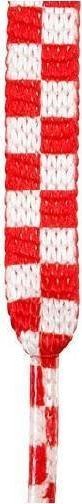 Arashi Sznurówki ARASHI - kratka biało czerwona 120cm