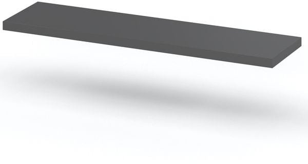 Półka Wisząca Ścienna Na Książki Dla Dzieci Szara Mat Hugo 60cm Loftowa