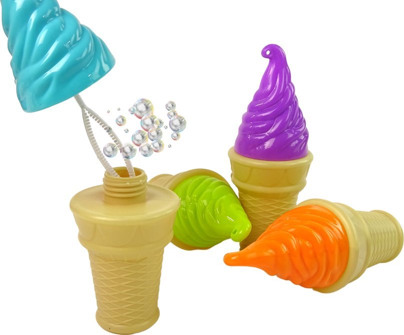 LeanToys Bańki Mydlane Lody 4 Kolory 80ml