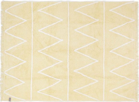 Lorena Canals Dywan dziecięcy HIPPY YELLOW 120x160 żółty bawełniany LORENA CANALS