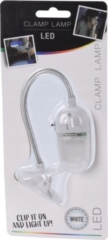 Koopman Lampka LED z klipsem do czytania książek na baterie