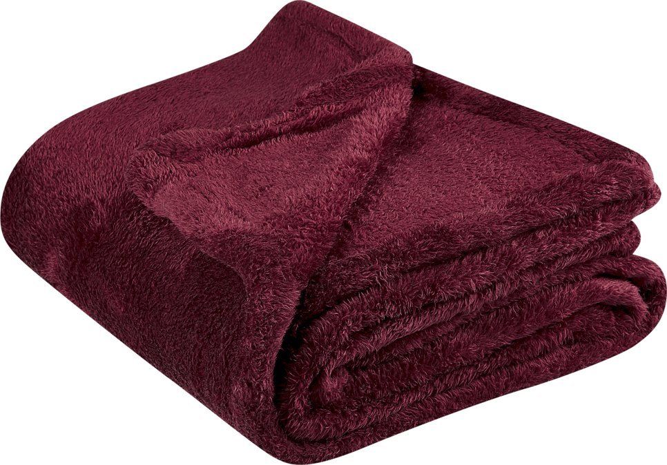 Beliani Koc 125 x 150 cm burgundowy NAMDU