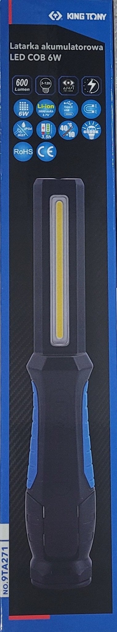 Latarka King Tony KING TONY LATARKA AKUMULATOROWA LED COB 6W