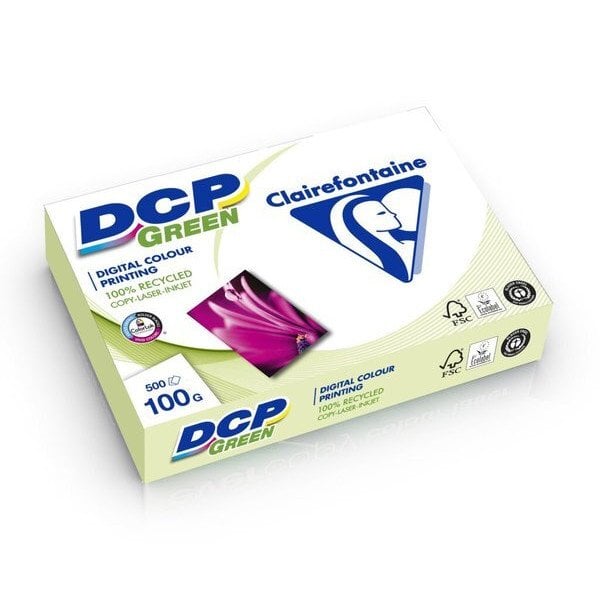 Clairefontaine Papier z recyklingu do druku kolorowego DCP Green A4 100 g opakowanie po 500 ark