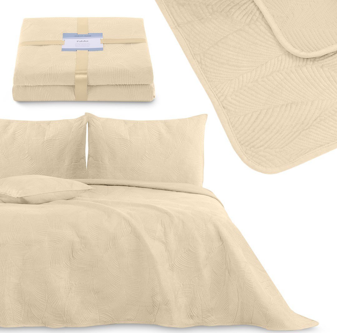 AmeliaHome AmeliaHome Narzuta dwustronna z przeszyciem PALSHA 170x210 cappuccino