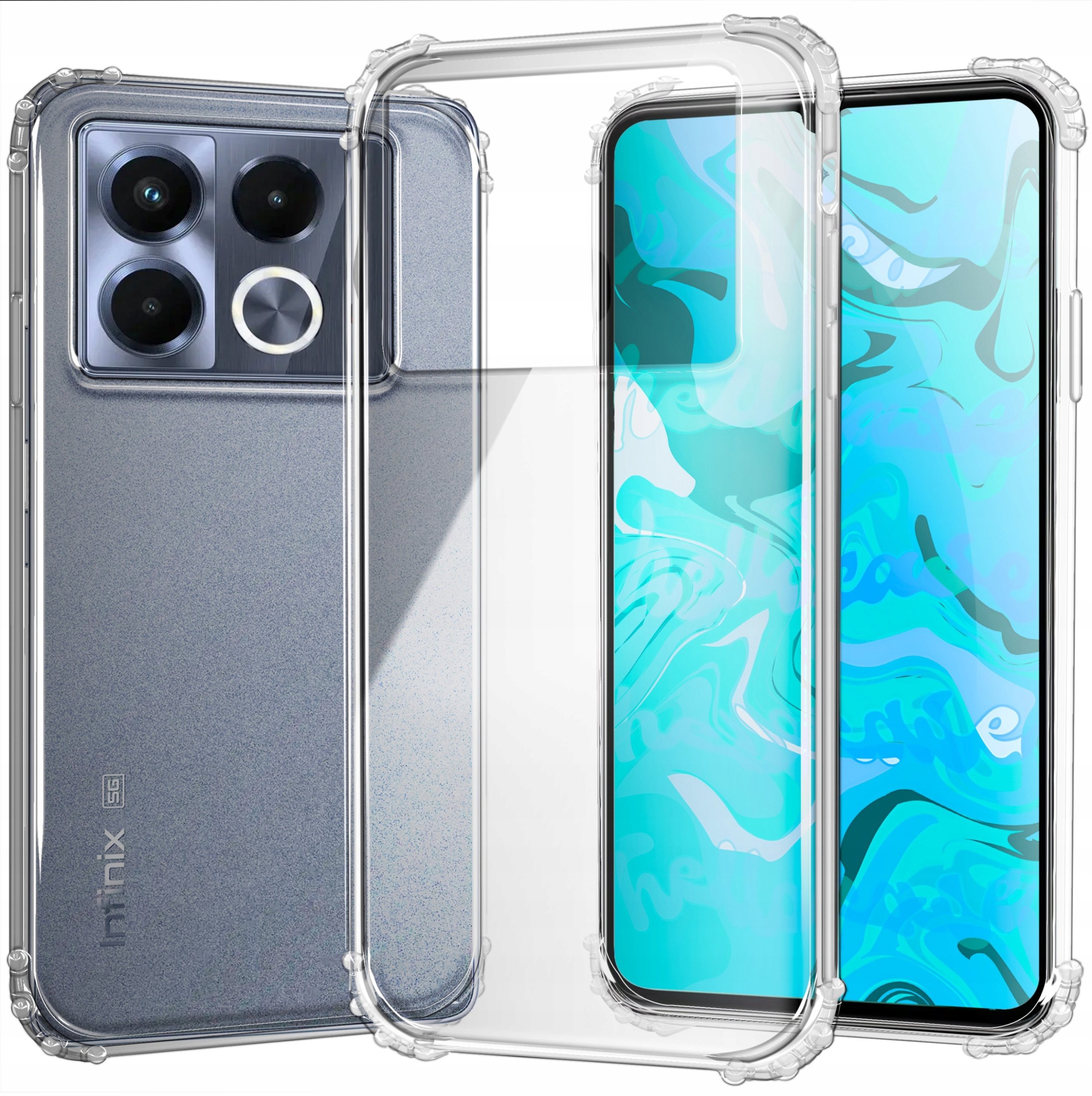 ETUI PANCERNE DO INFINIX NOTE 40 4G | CASE SILIKON GUMOWE SLIM ANTI SHOCK