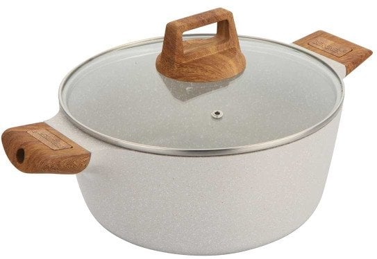 GARNEK MARMURKOWY 28cm Z POKRYWĄ BERGNER BG-30643 NATURALLY