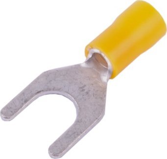 Końcówka widełkowa izolowana 6 M8 żółta 100szt SGE