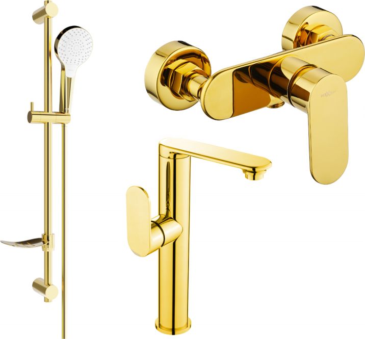 Mexen Mexen Milo DF05 zestaw prysznicowy, złoty - 713154DF05-50