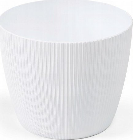 Lamela Doniczka osłonka plastikowa biała 11 cm Magnolia Jumper