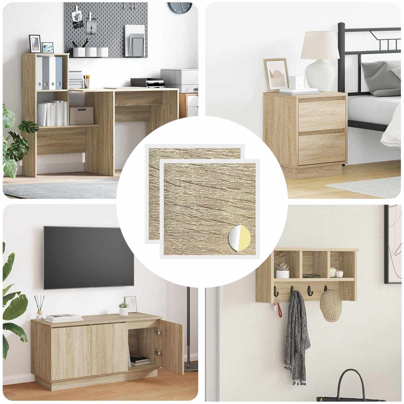 vidaXL Okładka Śrubowa Samoprzylepna 2 pcs Dąb Sonoma 20 x 0,5 mm