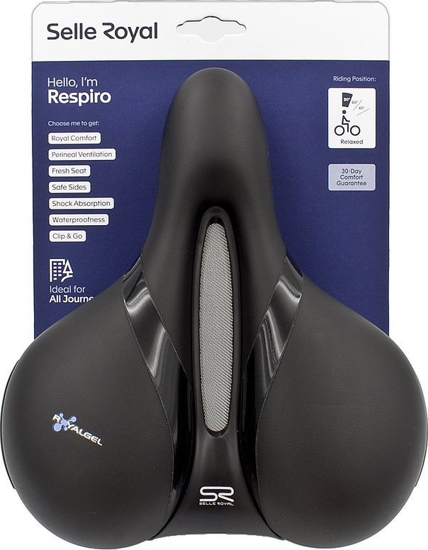 Selle Royal Siodło SELLEROYAL RESPIRO SOFT RELAXED 90st. żelowe + elastomery unisex 771g (NEW 2023)