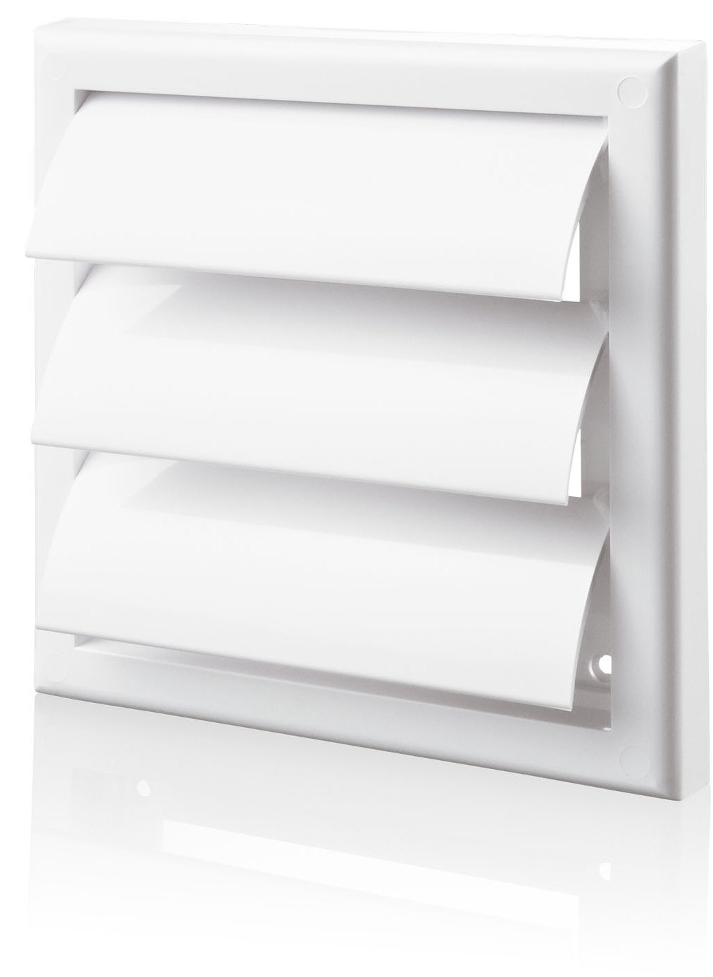 Wylot ścienny żaluzjowy 187x187mm fi 125mm biały MW120AZK