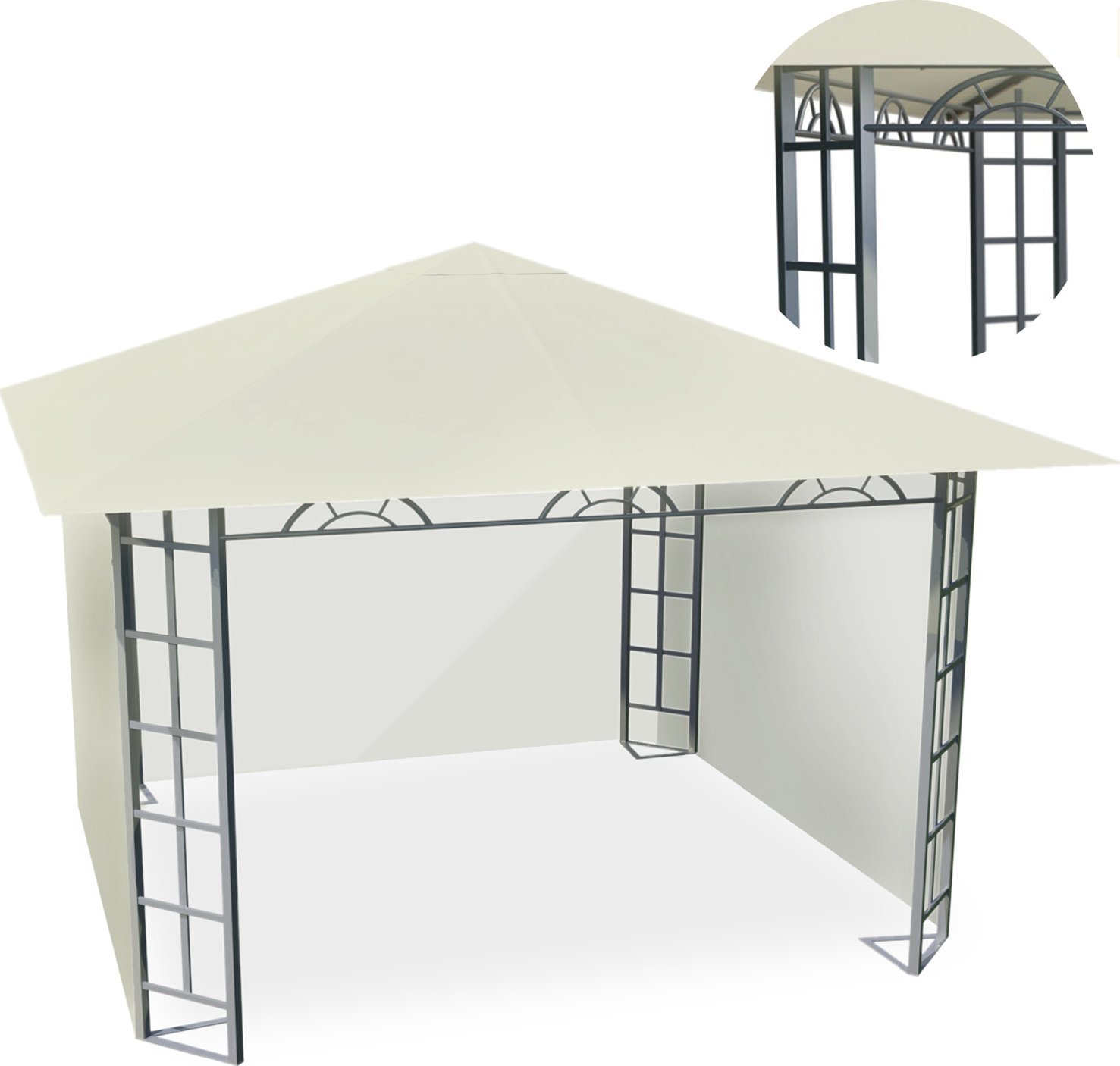 Plonos Beżowy pawilon ogrodowy 3x3m 4934