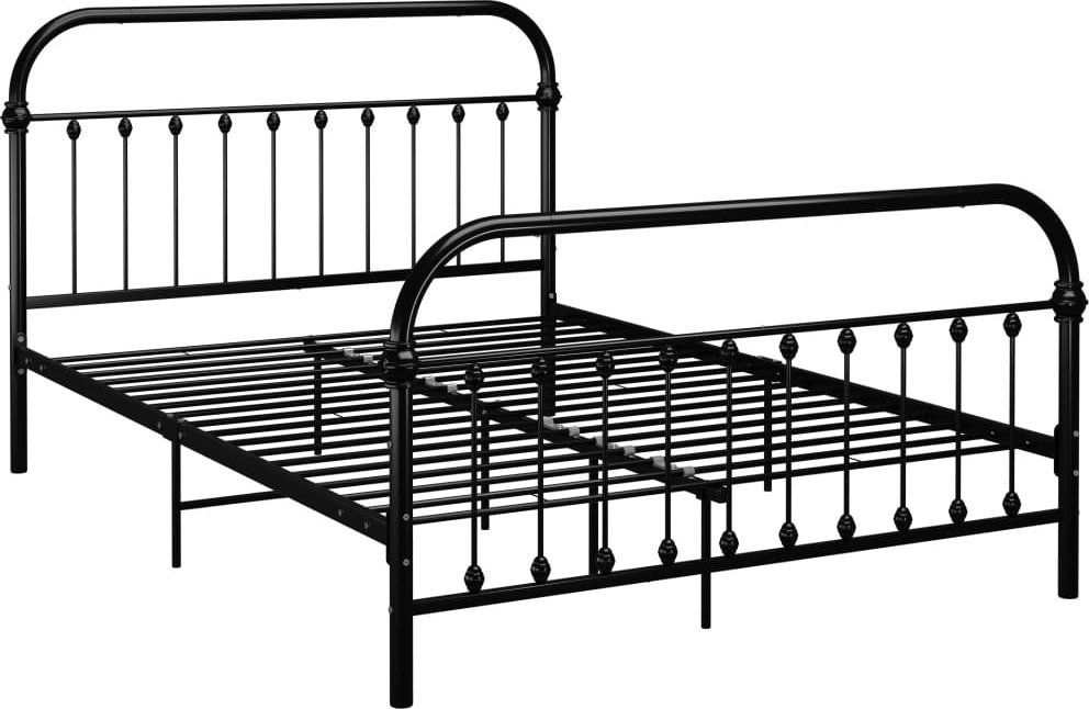 Rama Łóżka, Czarna, Metalowa, 160 X 200 Cm