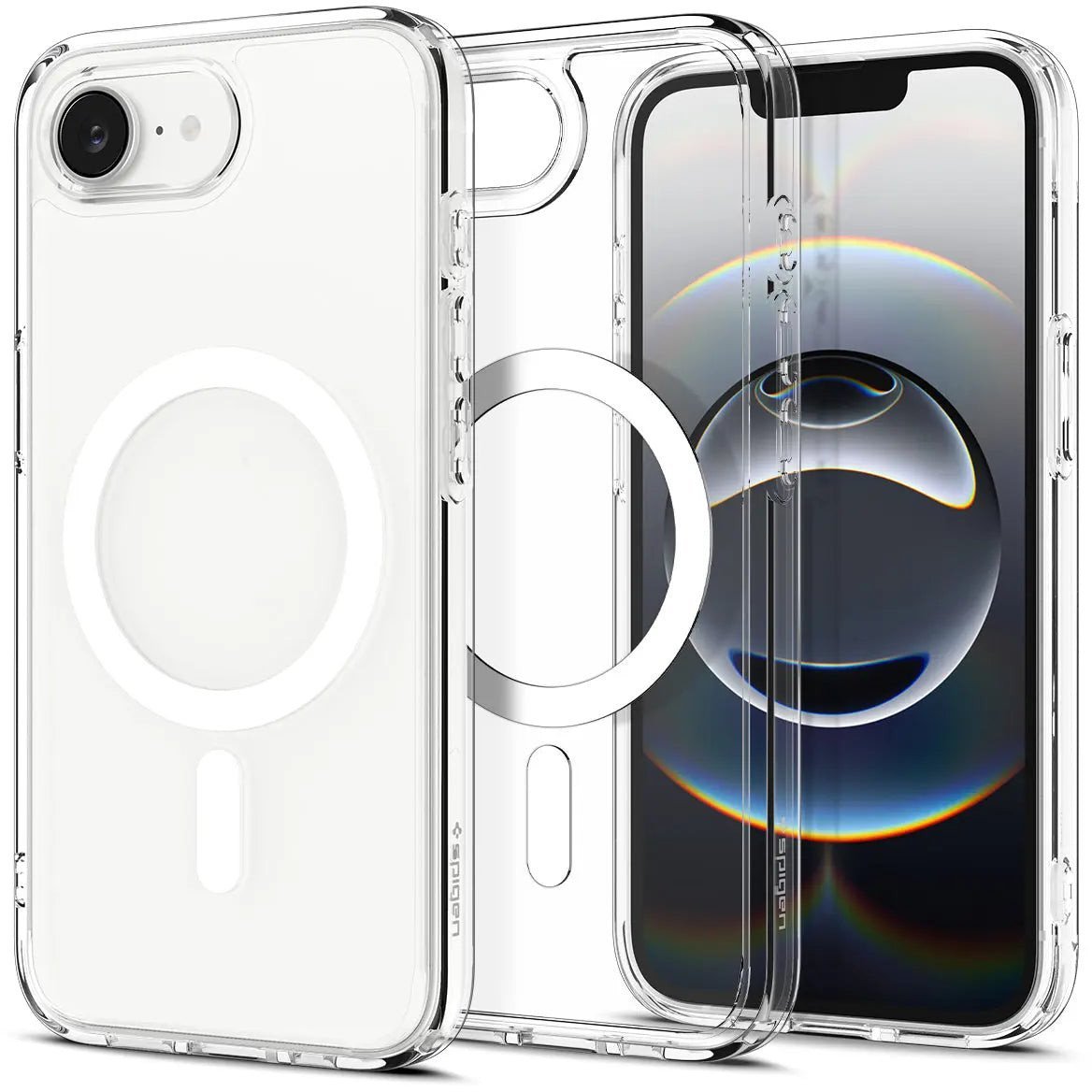 Spigen Crystal Hybrid MagSafe, clear white - iPhone 16e