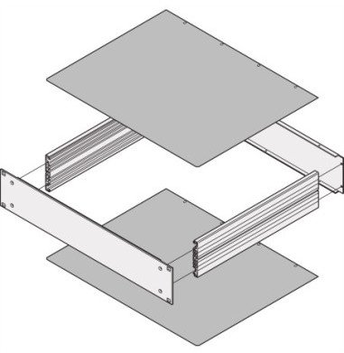 SCHROFF MultipacPRO Płyta osłonowa, gładka, głębokość 400 mm