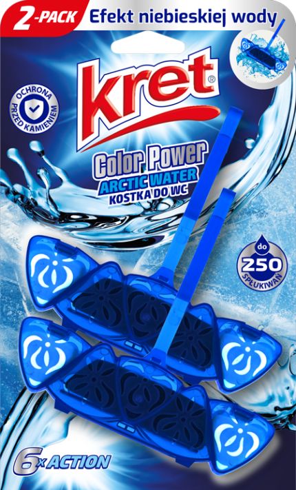 Kret Zawieszka do WC barwiąca wodę Arctic Water 2x40g