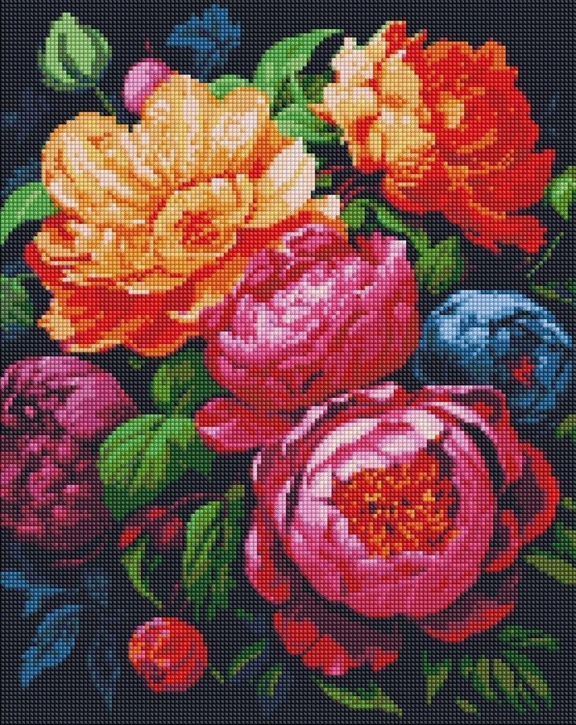 Norimpex Diamentowa mozaika - Kolorowy bukiet 40x50cm