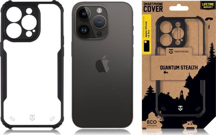 Tactical Quantum Stealth Cover for Apple iPhone 14 Pro Clear/Black standard