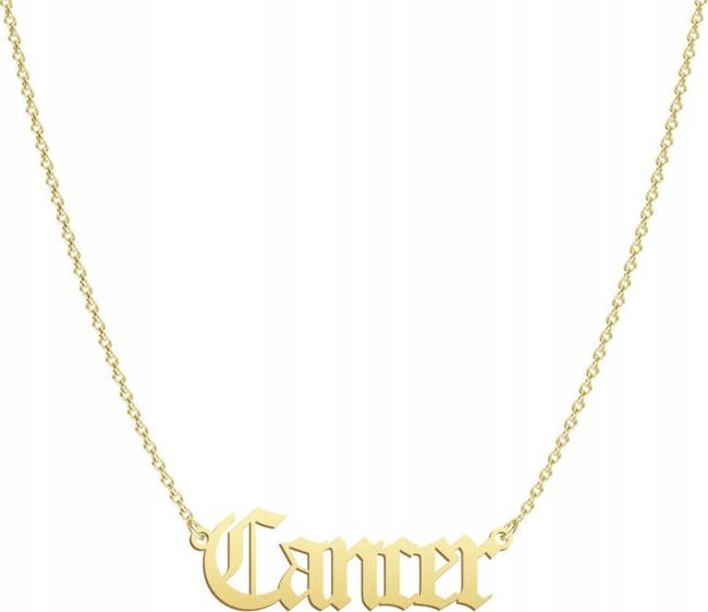 Radziszewska Jewellery Naszyjnik Złoty ze Znakiem Zodiaku Rak Cancer 925 Prezent DEDYKACJA GRATIS