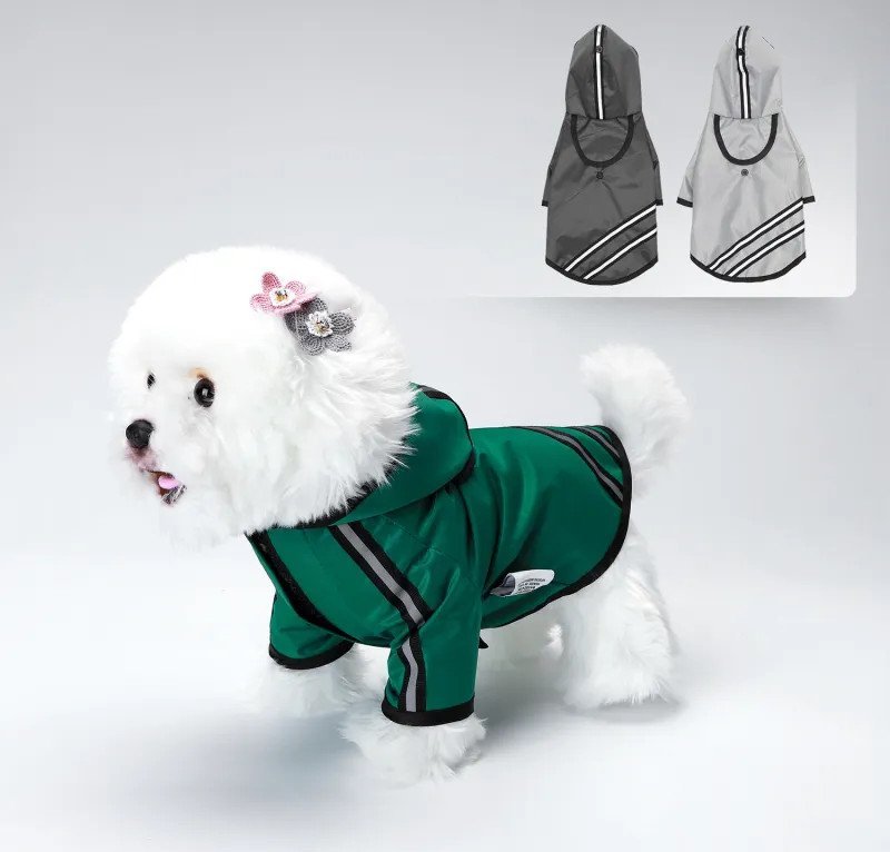 Nobleza Płaszcz przeciwdeszczowy w paski z kapturem na co dzień Płaszcz przeciwdeszczowy w paski z kapturem na co dzień