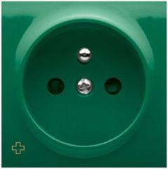 Kontakt-Simon Pokrywa gniazda pojedynczego z przesłonami antybakteryjna zielona (DGZ1ZP/AB33)