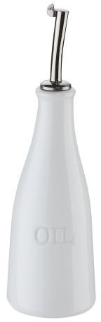 Dozownik do oliwy Cilio Oil, porcelana/stal nierdzewna, 0,25 l, śred. 7 x 23,5 cm