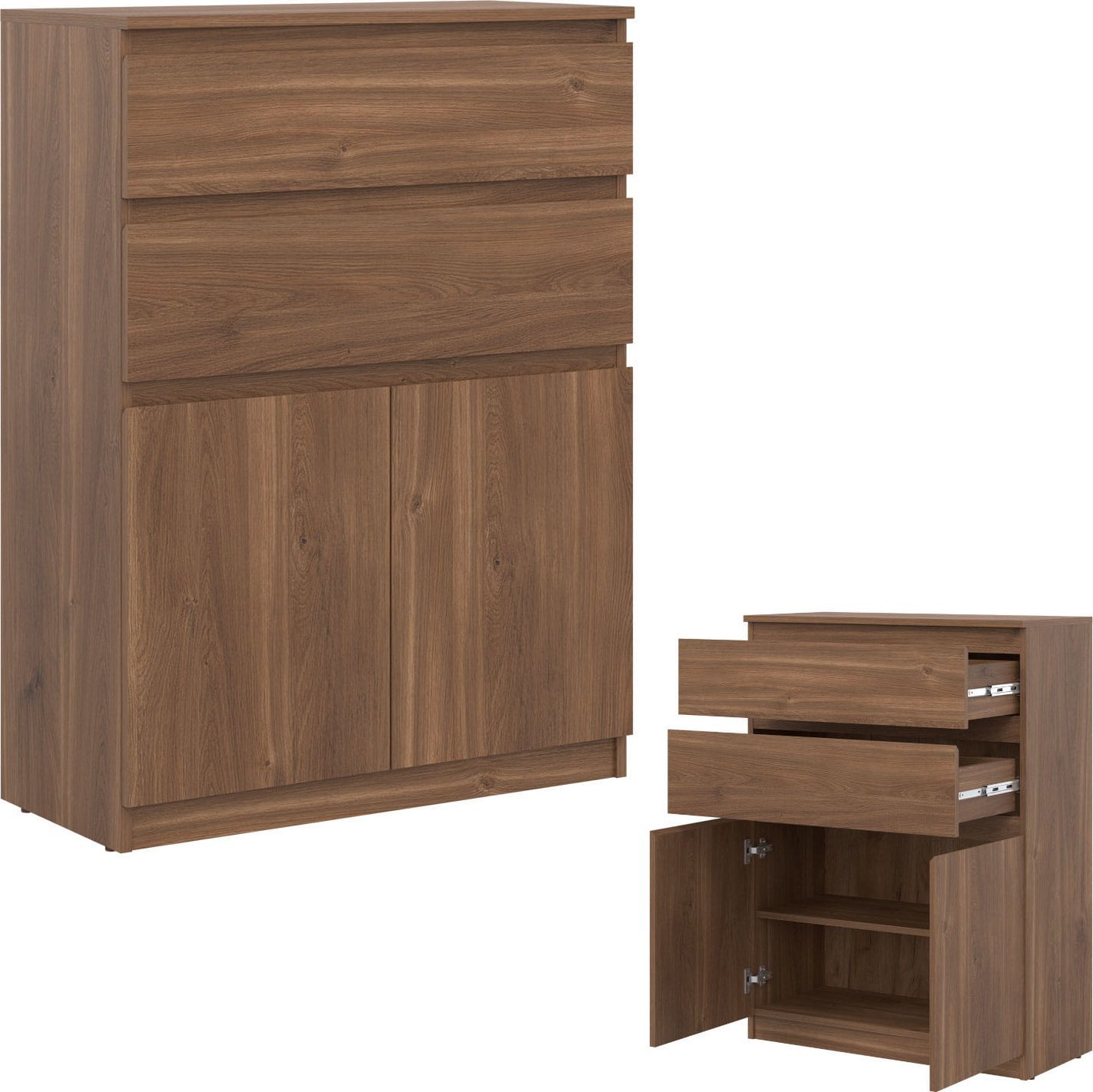 BogFran Komoda wysoka z szufladami dąb Castello REMI RM05