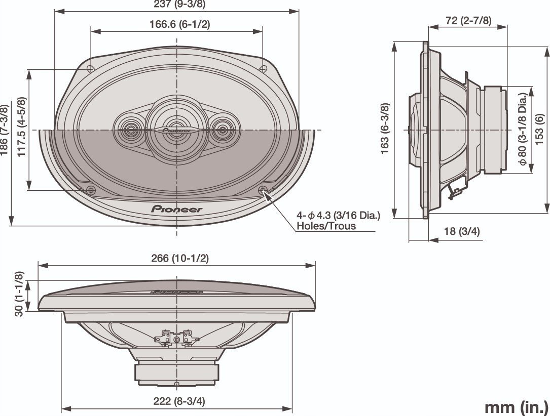Głośnik samochodowy Pioneer Pioneer TS-A6961F