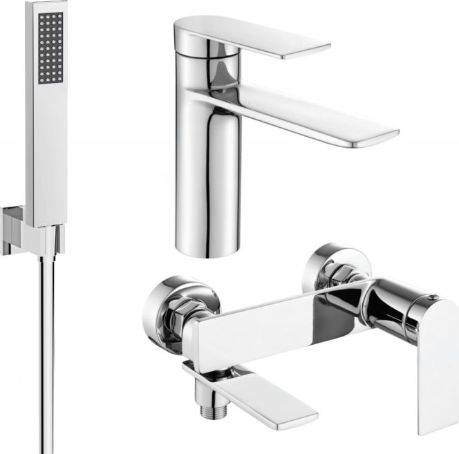 Mexen Mexen Zero R02 zestaw wannowy, chrom - 71103R02-00