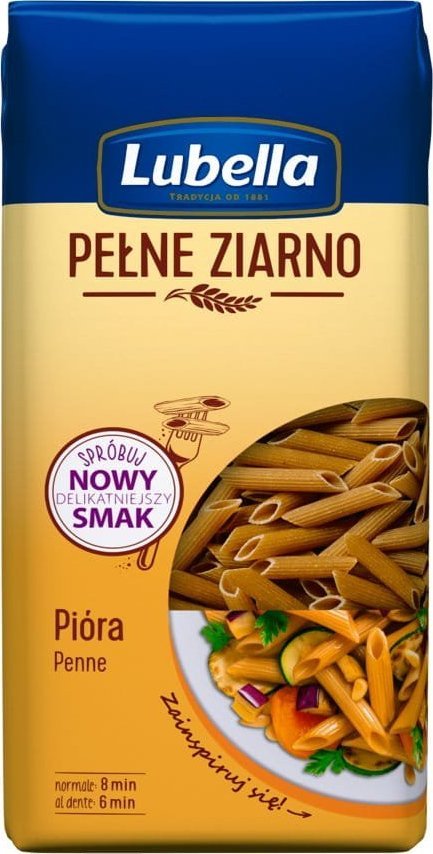 LUBELLA Pełne Ziarno - Makaron Pióra Penne - 400G