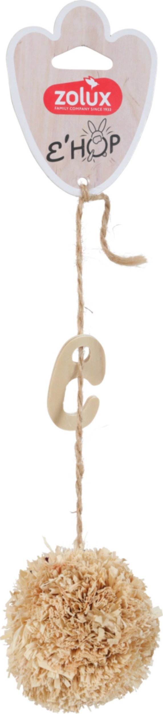 ZOLUX Zabawka z liści kukurydzy Maxi pompon dla małych ssaków EHOP 9x9x28cm