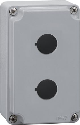 Lovato Electric Metalowa obudowa pusta 2 otwory pokrywa szara (LPZM2A8)