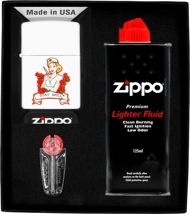 Zestaw ZIPPO Zapalniczka TATTO NURSE DESIGN Prezentowy No1