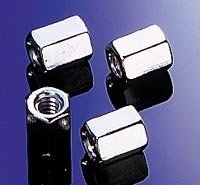 Nakrętki sześciokątne o długości 6 mm, 10 zestawów